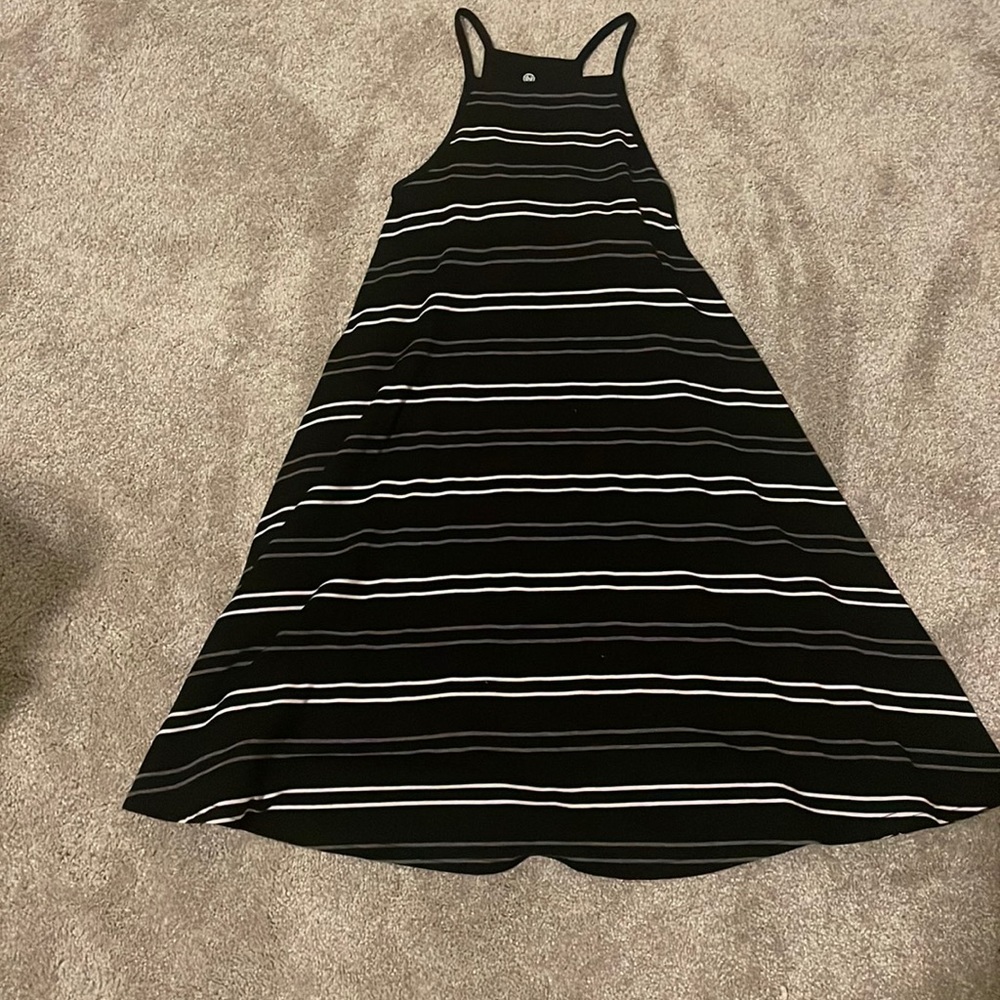 never worn black and white striped casual dress size xs